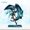 Keychains 16cm Game Genshin Impact Lyney Freminet Lynette Cosplay Akrylfigur Stand Modell Plate Desk Decor Standing Sign Sign