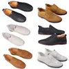 Sapatos casuais para homens primavera nova tendência versátil sapatos online para homens anti deslizamento sola macia sapatos de couro respirável antiderrapante 42
