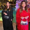 ملابس عرقية أبايا فستان للنساء المسلمات Kaftan دبي الفاخرة اللامعة النسيج batwing الأكمام المسائية متواضعة 2 قطعة