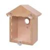 لوازم الطيور الأخرى منزل الطيور الخشبية معلقة العش مع حلقة منزل حديقة الساحة في الهواء الطلق.