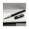 Propint Pens Wholesale Price Matte Black Metal Roller Pen مع Snake Clip Stationery Stationery Supplies Luxurs Mens Write Ats No Dhuim