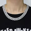 Hip Hop 16mm Wide Baguette Moissanite Diamond 18k Gold Plated Solid Silver Necklace Cuban Link Chain