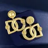 Stud Ladies Designer Earrings Studs G D crystal pendants Anti allergy Ear Clip Designer Jewelry 240306