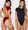 Women039s Bikini Ny sommarhalva ärm Solid Color Sexy Bikini Women039s One Piece Swimsuit RedBlack5078891