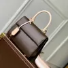 10a toppkvalitet designer väska kvinnor lyxiga axel crossbody väska äkta läder koppling handväska tygväska klumpiga bb väskor duk färgglad rem sacoche plånbok m42738