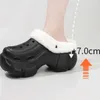 Épais chaud hiver pantoufles en peluche femmes trou 720 chaussures pour femmes intérieur plat été Couple maison 669