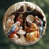 Objets décoratifs Figurines Nature Ornement de Noël Acrylique Effet 3D Pendentif T240306