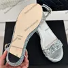 Dames Sandalen met sleehak Platform Hakken Designer Glitter Tule Pumps Nette schoenen met strik Verstelbare enkelgesp Bruiloftsschoen Zilver Roze Groen Vrijetijdsschoen voor buiten