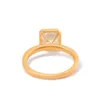 Zuanyang Biżuteria 2023 Trenda def Asscher Cut Moissanite Diamond 10K Solid Gold Matt zaręczynowy Pierścień Pierścień Girl Dift