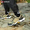 Baasploa Mens Waterproof Leather Hiking Shoes Non-Slip Wear-Resistant Outdoor Travel Walking Shoes Fashion Climbing Shoes 240227