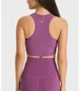 Viewlulu Kadınlar Yüksek Stretch Yüzlü Slip Anti-Slip High Neck Tank Top Yoga Koşu Sütesi