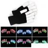 Guanti LED Regalo Guanti Flash LED Cinque dita Luce Fantasma Danza Barra nera Performance sul palco Colorf Rave Illuminazione dito Glow Drop Deli Dhxrh