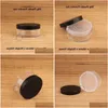 Perfume Bottle 30Pcs/Lot Wholesale 50G Plastic Loose Powder Jar With Sifter 50Ml Cosmetic Cream Container Black Matte Cap Makeup Com Dhooe