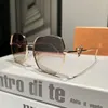 Modedesigner Herren-Sonnenbrille, luxuriös, UV400-Schutz, Damen-Sonnenbrille, im Freien, quadratisch, voller Rahmen, goldfarben plattiert, seitliche Sonnenbrille, Lunettes Occhiali da sole