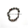 BEADED NEW NEW 7 Chakra Charm Natural Stone Gravel Bangle for Women 남자 남성 커플 치유 nce 팔찌 패션 보석 선물 선물 드롭 배달 je dhqnw