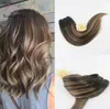 vendita di estensioni dei capelli vergini brasiliane di trama della pelle di Balayage di evidenziazione bionda 2327 di colore biondo bundle6977566