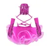 Stage Wear En Gros Sparkling Gland Sans Manches Tutu Robe De Danse Latine Performance