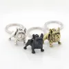 Metall Schwarz Französische Bulldogge Schlüsselanhänger Niedlicher Hund Tier Schlüsselanhänger Schlüsselanhänger Frauen Taschenanhänger Haustier Schmuck Geschenk Ganze Masse Lots203t