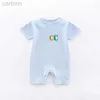 Footies baby Rompers Boys girls designer letter print Pure cotton short-sleeved and Long sleeve jumpsuit newborn romper G365 240306