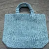 Sac d'été en paille creux fait à la main, sac à main tissé de style étranger avec broderie anglaise, fourre-tout de grande capacité, nouvelle collection