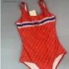 Kadın Mayo Yaz Plajı Bikini Tasarımcısı Mayo Bayan Moda Mektubu Deseni Bölünmüş Mayo Lüks İki Parçalı Set Q240306