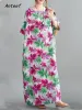 Kleid Kurzarm, übergroße Baumwolle, Vintage-Blumenkleider für Damen, lässig, locker, Maxi, langes Sommerkleid, elegante Kleidung 2022