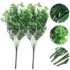 Decorative Flowers Artificial Four Leaf Stems Patricks Day Branches Flower Picks Fake Shamrock Leaves Greenery Bundle Diy Wedding Vase