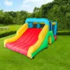 Barn studsar House Hinderbana Uppblåsbara Jumping Toys Boucer Slide Combo med borrhål utomhus lek kul i trädgårdsfest små gåvor pojkar flickor leksaker inomhus