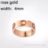 designer jewelry rings Luxury, Classic, 4mm5mm6mm7mm, Titanium Steel Couple Rings, Fashion Diamonds, Roses, Gold and Silver ring, Valentine's Day Gifts, Comes in Boxes