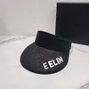 Viseras de diseñador Gorras trenzadas de hierba Sombreros ajustables para mujer Diseño de lujo Gorra de béisbol de verano Sombrero de paja con sombrilla