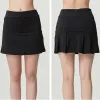 Skorts Sxxxl Women Tennis Skirts Badminton Golf Galf pieghettata piena in vita High Witness With Pocket Girl Athletic Sports Skorts