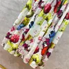 Milan Runway Dress 2024 Flower Print Spaghetti Strap Sleeveless Slim Long Dresses Holiday Vestidos de Festa 30624