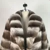 Fur Q.furdream 2022 NOWOŚĆ STYLKA 100 CM DŁUGO BIAŁY Naturalny Rex Rabbit Fur Płot kobiet