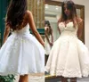 2019 Ny Sweet Open Back Short Homecoming Dresses Lace Appliques Sweetheart Knee Length Cocktail Prom Bowns 16 Girl Party Custom M7915926