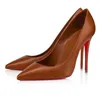 Christian Louboutin Heels Red Bottom Shoes Mulheres Dress Shoes bottoms vermelhos saltos Designer Reds Sole Couro Genuíno Vermelho Bottom  【code ：L】