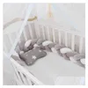 Bed Rails 100Cm Bed Braid Knot Pillow Cushion Bumper For Infant Kids Crib Protector Cot Room Decor Anti-Collision 29 Drop Delivery Bab Dhduc