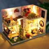 Arquitetura/casa diy casa de boneca diy com móveis modelo de brinquedo kits de construção casa de bonecas miniaturas crianças para brinquedos aniversário presente de natal