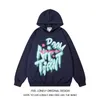 Heren hoodies sweatshirts Voel je alleen China-chique hiphop graffiti letter trui met capuchon voor mannen en vrouwen losse bf luie stijl paar top