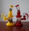 Bunte Bongs, Mini-Pfeifen-Dab-Rigs, kleine Bubbler-Wasserpfeifen, Becher-Bong-Öl-Rig mit einer Schüssel2866873