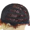 Perruques de cheveux synthétiques Ombre Blonde à brune Afro perruque bouclée pour hommes boucles rebondissantes naturelles Cosplay Halloween fête courte mâle 240306