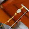 925 hetian jade ouro cor orbicular prata esterlina pulseira certificada jóias real oferta original e pulseiras puras com 240226