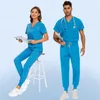 One piece is mail Medical Scrub Suits Hospital Doctor Nurse Uniform MedicalSurgical Uniform HospitalOverall Scrubs Tops Pan7406295