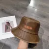 Cap Designer Bucket Hat Damen Luxus Retro Leder Wide Brim Hats Mens Casual Outdoor Shades Hat