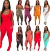 Tute da donna Estate 2 pezzi Set Canotta sexy e pantaloni sportivi Cintura Tether Abiti da jogging Tuta taglie forti