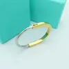 Hot tiffay horseshoe shaped titanium steel bracelet rose gold jewelry 4626