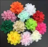 2quot Mini 12 tessuto chiffon tinta unita fiore rosa per accessorio per capelli bambino scarpa decorare 60 pezzi lotto consegna goccia 2021 accessor6310184