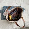 Canvas tas voor vrouwen 2022 nieuwe enkele schoudertas Koreaanse versie Instagram crossbody tas Grote capaciteit reishandtas tas 220306