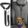 Hundhalsar bilsäkerhetsbälte justerbar husdjurssele med clip dogs krage universal utomhusrem för