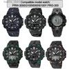 Oglądaj paski gumowe pasek odpowiedni dla Casio Protrek PRW3000/3/6000/6Y PRG300 MEN WODY ODPOWIEDNIK Black Akcesoria L240307