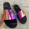 Kurt Geiger Sandals Platform Slippers Women Ing Rainbow Summer Beach Sandal Designer Slides Flat Shoes Eagle Head Diamond Hook Loop